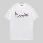 Alexander McQueen white graphic T-shirt with floral lettering print
