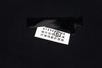 Black T-shirt chest logo label detail
