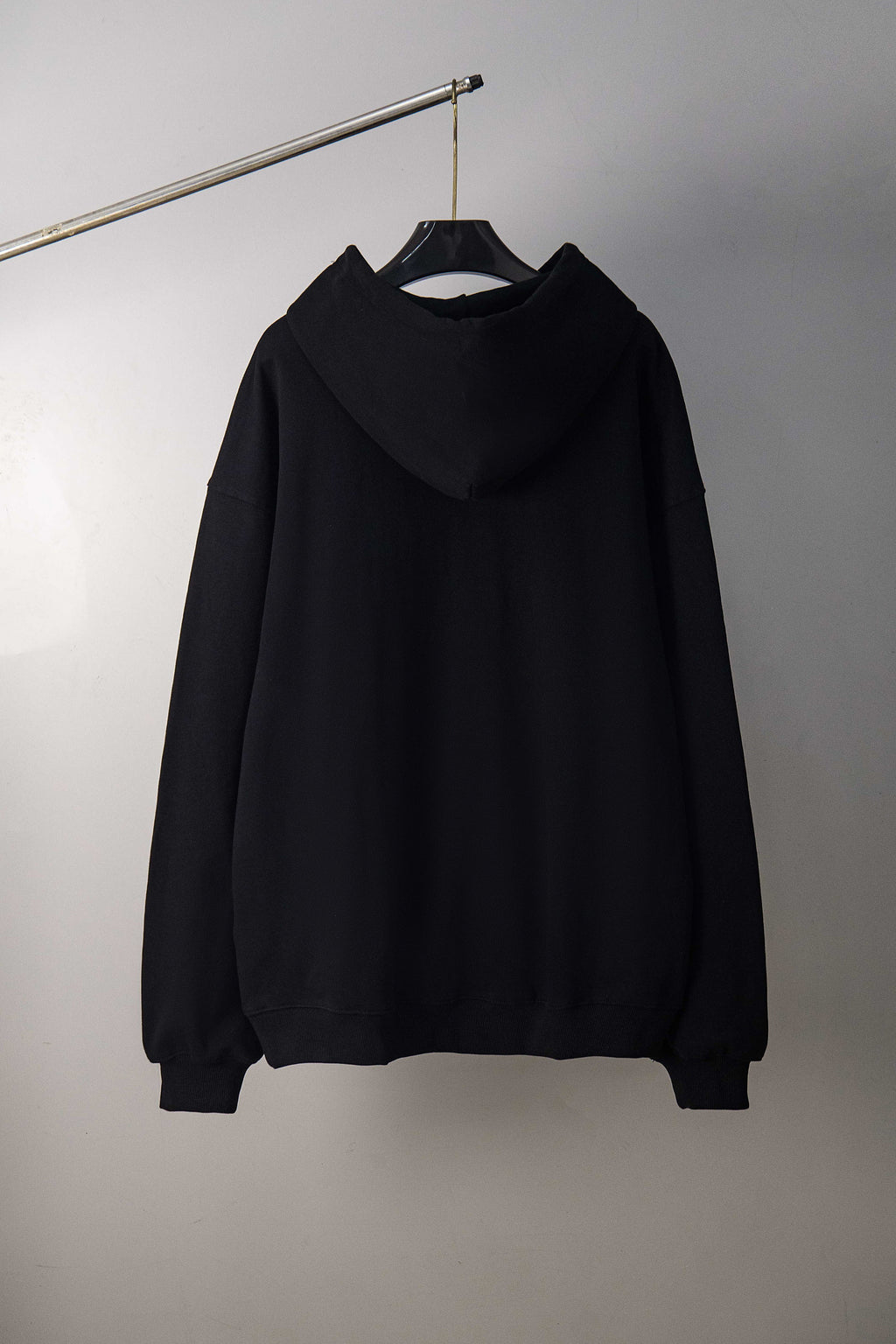 Black Maison Margiela pullover hoodie with hood and front kangaroo pocket