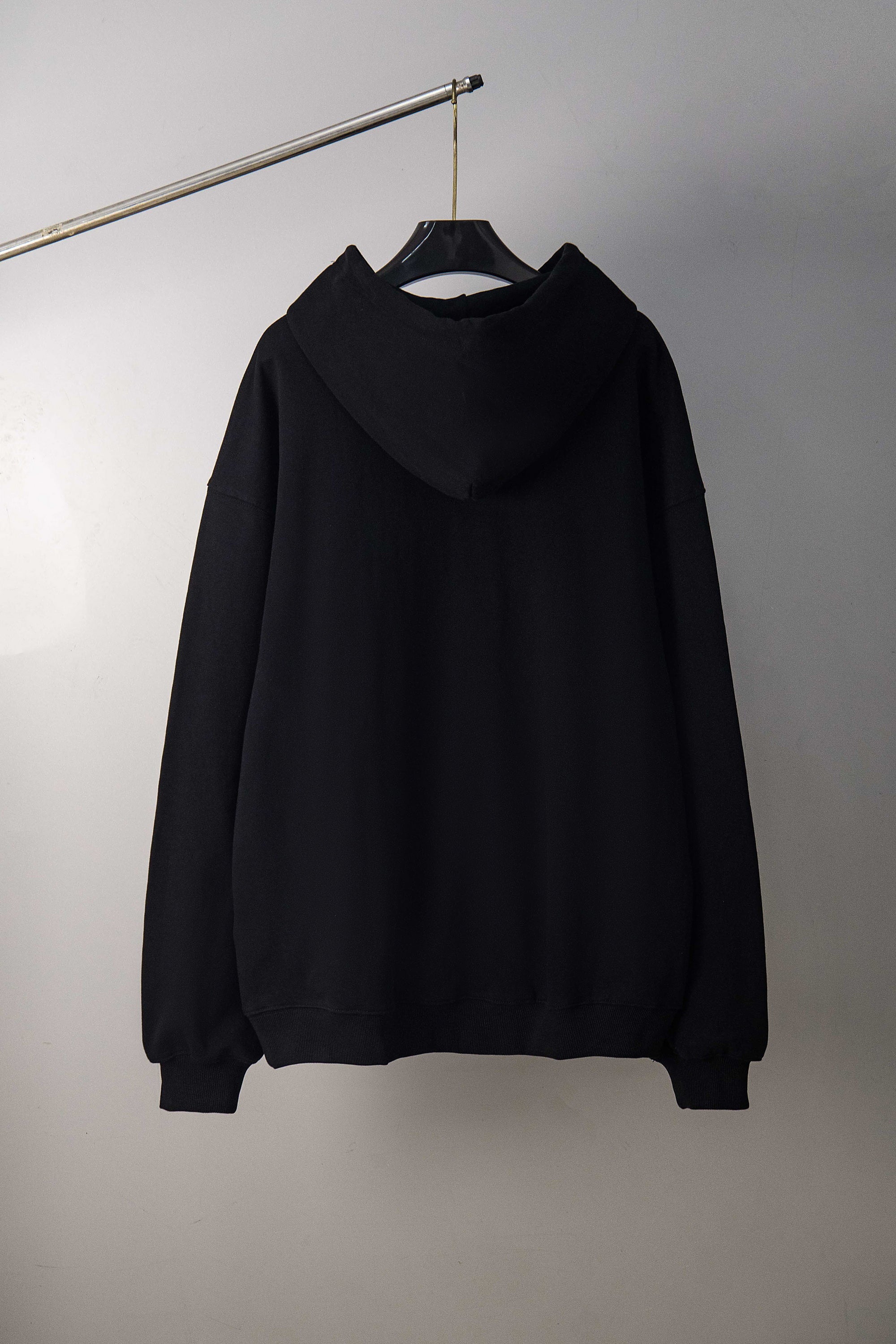 Black Maison Margiela pullover hoodie with hood and front kangaroo pocket