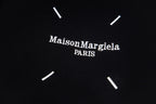 Black hoodie with Maison Margiela PARIS logo and small diagonal details