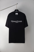 Maison Margiela black T-shirt with front logo print