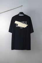 Black Maison Margiela graphic T-shirt with crew neck and printed front design