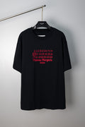 Maison Margiela black graphic T-shirt, crew neck, short sleeves