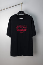 Maison Margiela black graphic T-shirt, crew neck, short sleeves