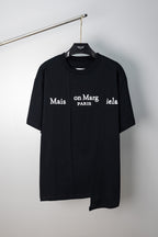 Black Maison Margiela T-shirt with Mais on Marg PARIS jela print
