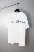 White Maison Margiela T-shirt with Mais on Marg PARIS jela print