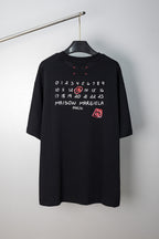 Black Maison Margiela T-shirt with number and Paris graphic