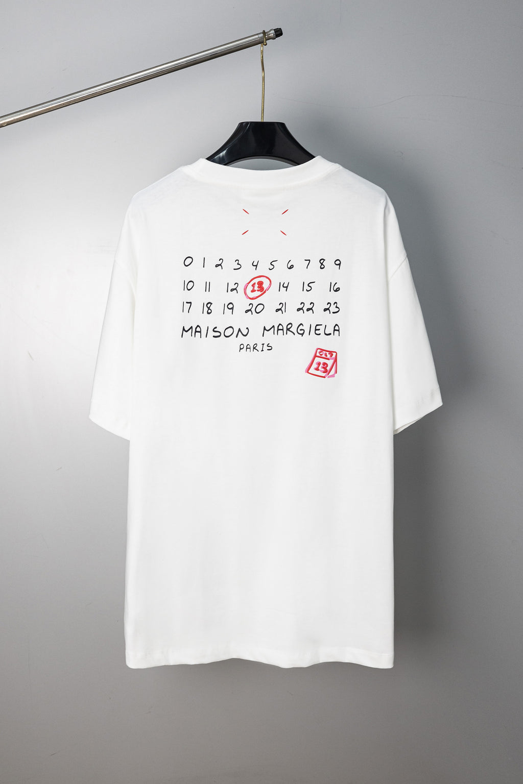 White Maison Margiela T-shirt with number and Paris graphic