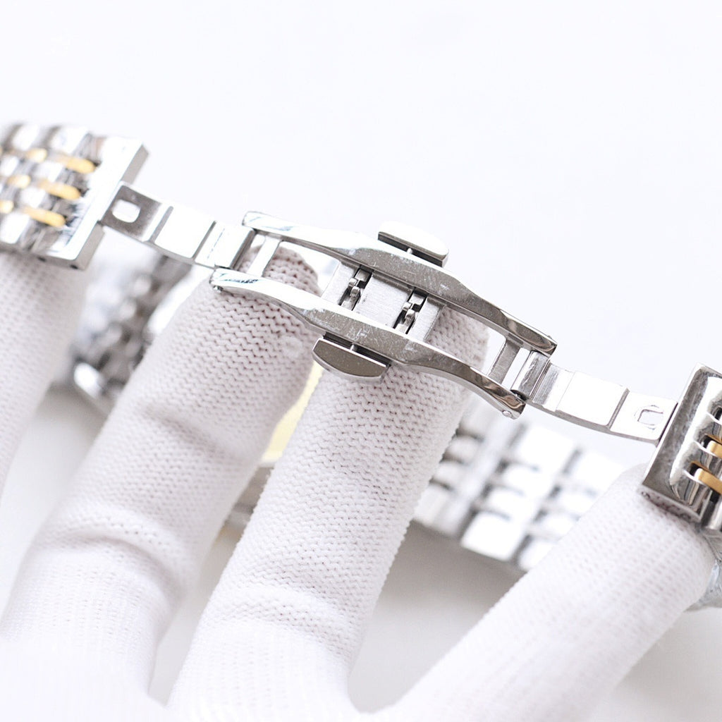 Longines stainless steel bracelet with clasp and link details