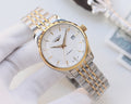 Longines two-tone automatic wristwatch with white dial and gold-accent hands