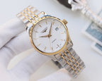 Longines two-tone automatic wristwatch with white dial and gold-accent hands