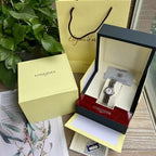 Longines watch set in gift box with booklet and stainless steel bracelet