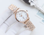 Longines two-tone wristwatch with white dial and rose-gold tone bezel, link bracelet