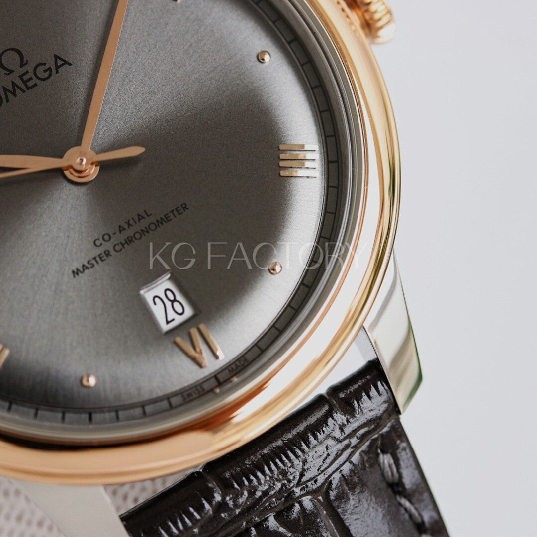 Analog wristwatch dial close-up with Roman numerals, gold hands, date window