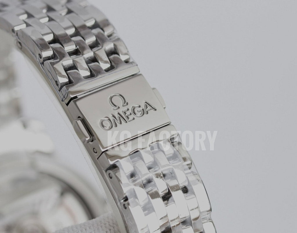 Omega stainless steel bracelet clasp with engraved Omega logo