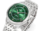 Omega Watches wristwatch with green dial and silver bezel