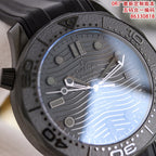 Diver watch dial close-up with dark face, baton markers, and patterned indices