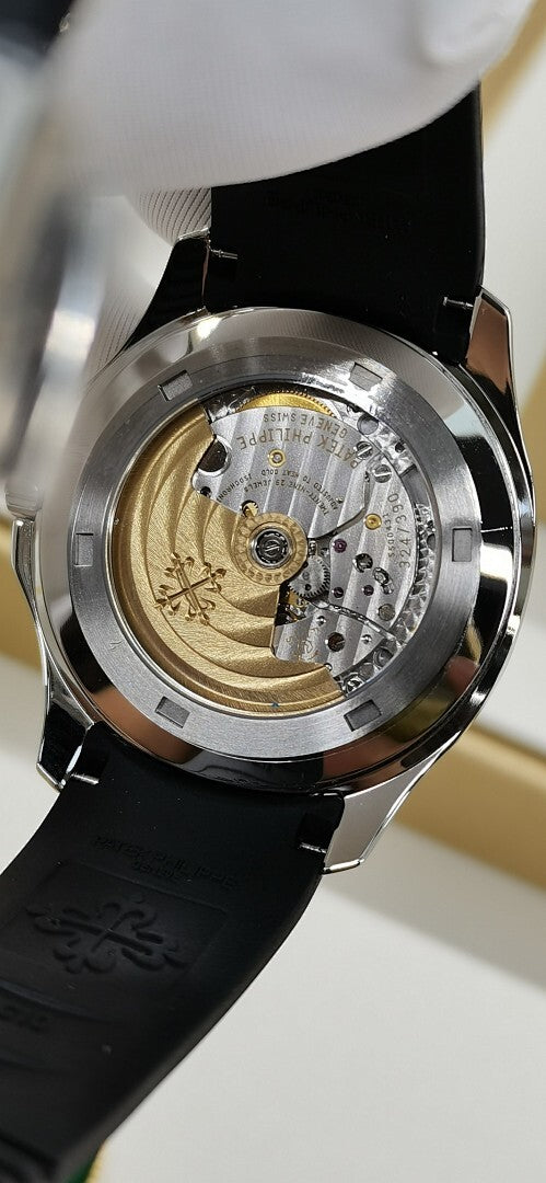 Patek Philippe watch case with visible back and stainless steel rim