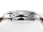 Patek Philippe wristwatch case side with polished steel bezel and strap lugs