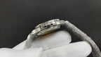 Patek Philippe wristwatch back view with steel bracelet links and clasp area