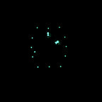 Richard Mille watch dial with glowing markers on dark face