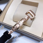 Richard Mille watch strap clasp with rose-gold hardware and black rubber strap