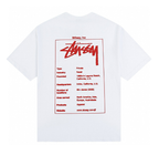 Stussy short-sleeve T-shirt, white with red back graphic box