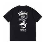 Stussy black T-shirt with large back graphic print