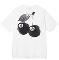 White Stussy T-shirt with cherry graphic