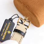 Vacheron Constantin leather watch strap with gold-tone buckle and clasp detail