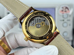 Vacheron Constantin watch case back with stainless steel medallion and gold bezel