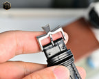 Vacheron Constantin watch clasp and black leather strap with metal buckle