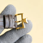 Vacheron Constantin watch clasp with gold buckle and brown leather strap