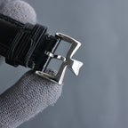 Vacheron Constantin leather watch strap with silver-tone buckle clasp