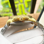 Vacheron Constantin gold-tone and silver-tone watch case with crown and bracelet