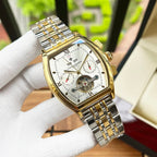 Vacheron Constantin two-tone wristwatch with white dial and metal link bracelet