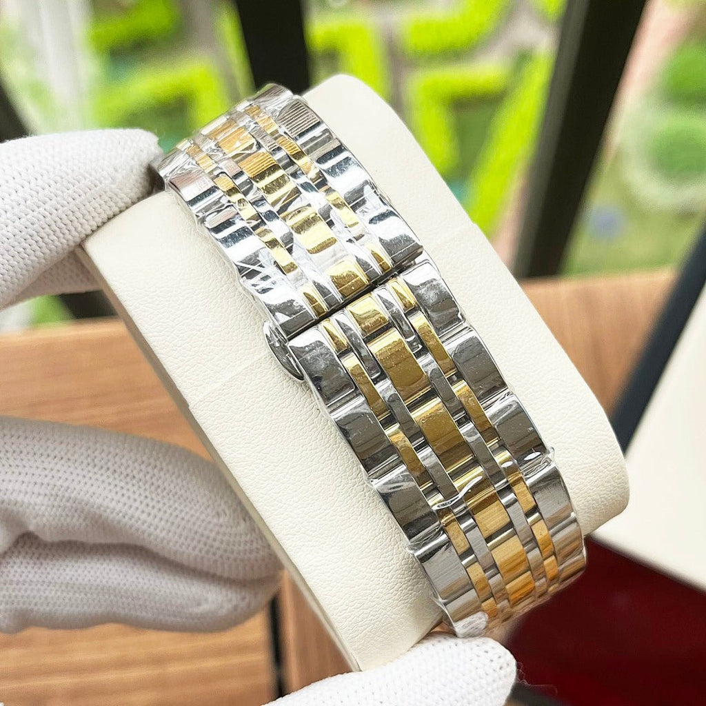 Vacheron Constantin two-tone metal bracelet with alternating silver and gold links