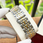 Vacheron Constantin two-tone metal bracelet with alternating silver and gold links