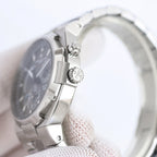 Vacheron Constantin men's watch side view with crown and drilled strap links