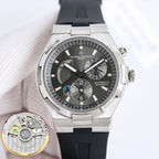 Vacheron Constantin men's automatic wristwatch with black dial and rubber strap