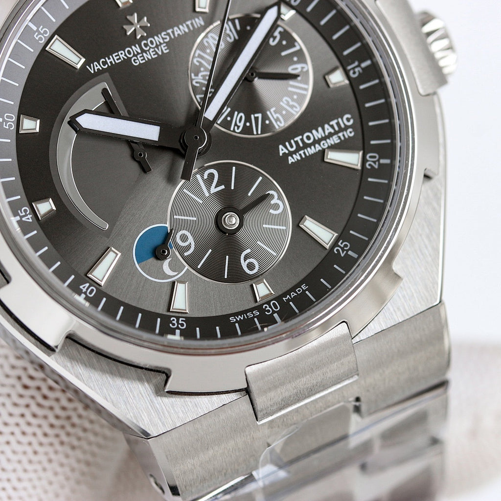 Vacheron Constantin men's watch face close-up with chronograph subdials