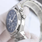 Vacheron Constantin automatic wristwatch in steel with crown and blue dial