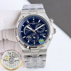 Vacheron Constantin automatic wristwatch with blue dial, steel case, and matching bracelet