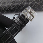 Vacheron Constantin watch black leather strap and clasp close-up