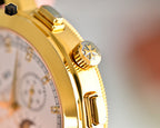 Vacheron Constantin wristwatch gold bezel with crown and textured edge