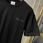 Black short-sleeve T-shirt with crew neck and chest BURBERRY logo detail