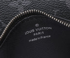 Louis Vuitton made in France interior label on black leather lining