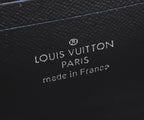 Louis Vuitton Paris made in France logo on black leather