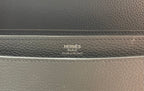 Embossed interior label on Hermes bag: Paris and Made in France
